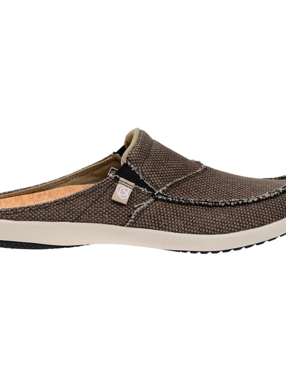Men's Slip-On Casual Canvas Mule - Brown - Picture 2 of 7